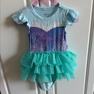 Disney Girls' Aqua & Purple Ariel Mermaid Tutu One-Piece
